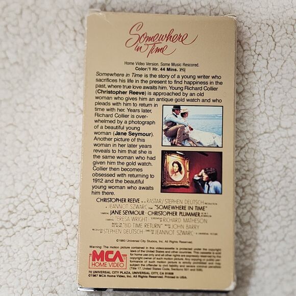 Somewhere in Time 1980 VHS - Picture 4 of 4